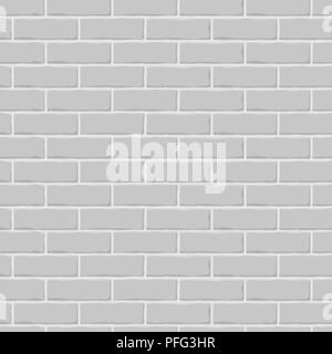 Brick wall. Gray seamless background Stock Vector