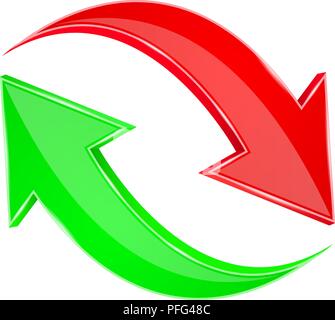 Green circle arrows up and down direction. Arrow sign or icon for web ...