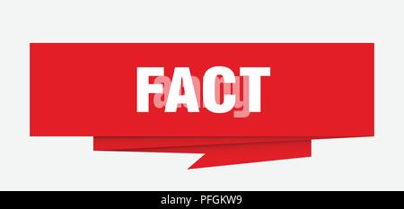 fact sign. fact paper origami speech bubble. fact tag. fact banner Stock Vector