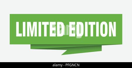 limited edition sign. limited edition paper origami speech bubble. limited edition tag. limited edition banner Stock Vector