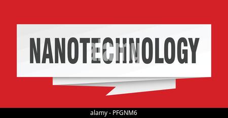 nanotechnology sign. nanotechnology paper origami speech bubble. nanotechnology tag. nanotechnology banner Stock Vector