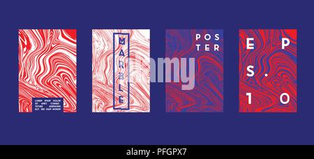 Poster with marble geometric pattern. Cool colorful backgrounds. Applicable for Banners, Placards, Posters, Flyers. Vector illustration. Stock Vector