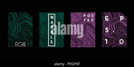 Poster with marble geometric pattern. Cool colorful backgrounds. Applicable for Banners, Placards, Posters, Flyers. Vector illustration. Stock Vector