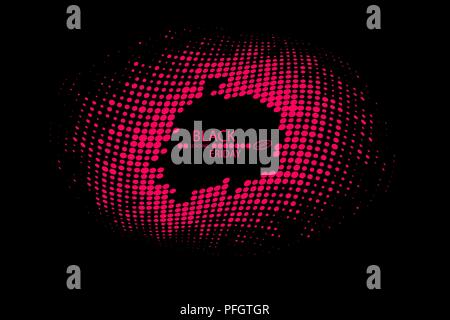 Black Friday Black dots with Loading Bar on black background. Stock Vector