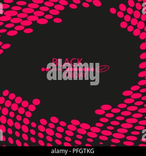 Black Friday Black dots with Loading Bar on black background. Stock Vector