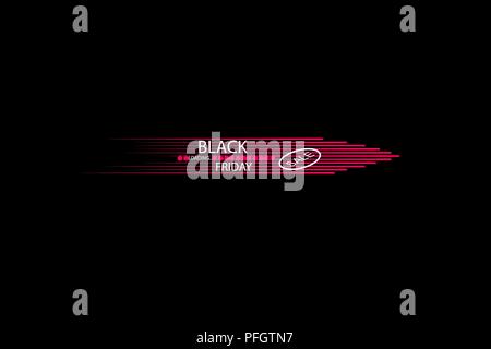 Black Friday Speed icon and loading bar on the black background , Stock Vector