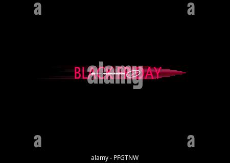 Black Friday Speed icon and loading bar on the black background , Stock Vector