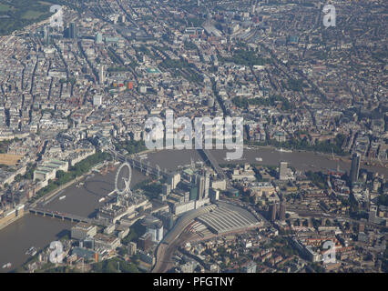 Scenic View over London taken at 3,000feet from an aeroplane Stock Photo