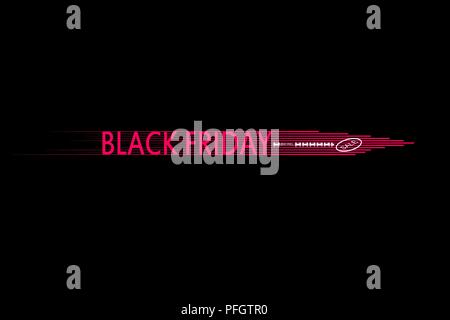 Black Friday Speed icon and loading bar on the black background , Stock Vector