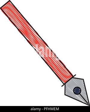 pen steel basic tip ink artistic creativity object vector illustration Stock Vector