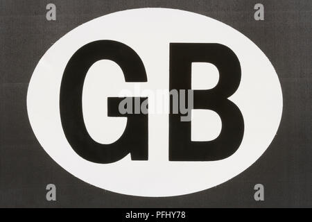 GB car sticker Stock Photo