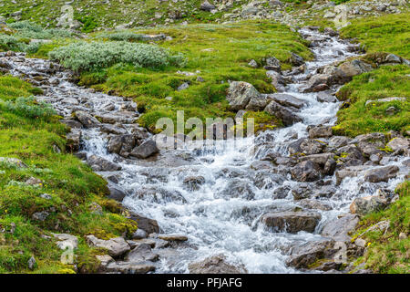 Mountain river in the highland country Stock Photo