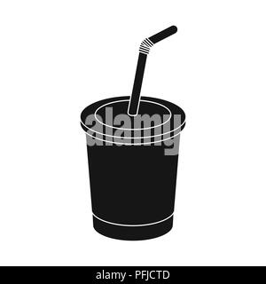 Coca-Cola vector illustration icon in black design Stock Vector