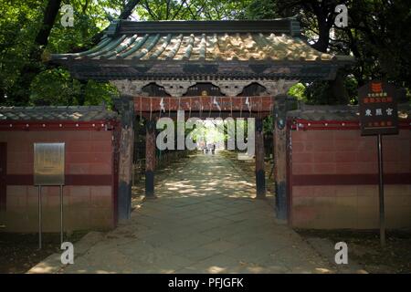 Japan, Tokyo, Taito-ku, Ueno Park, Toshogu Shrine, Kara-mon Gate Stock Photo