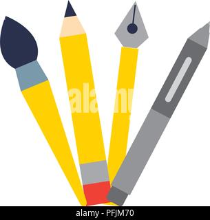 set school supplies icons vector illustration design Stock Vector