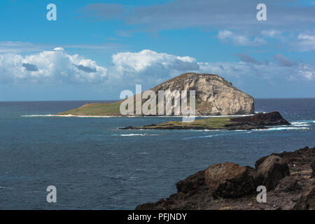 Rabbit Island in front of Makapuu Beach, Oahu, Hawaii Stock Photo