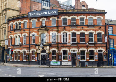 The Black Lion Pub in Manchester Stock Photo