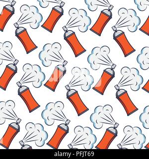 spray paint bottles pattern background vector illustration design Stock Vector