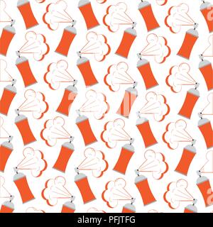 spray paint bottles pattern background Stock Vector