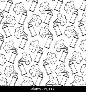spray paint bottles pattern background Stock Vector