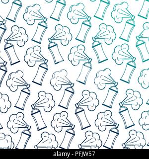 spray paint bottles pattern background Stock Vector