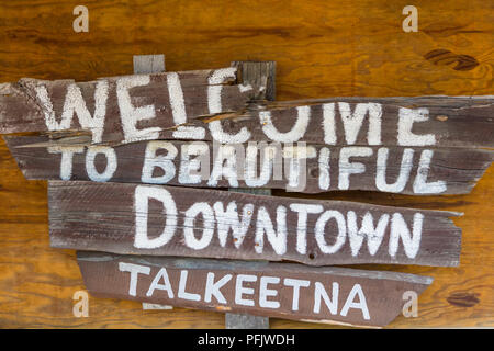 Historic old village of Talkeetna Alaska Stock Photo