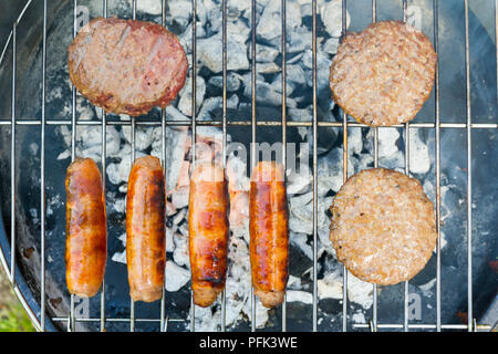 Food cooking on a barbecue grill Stock Photo