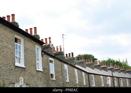 Georgian style terraced houses in London, England. Stock Photo
