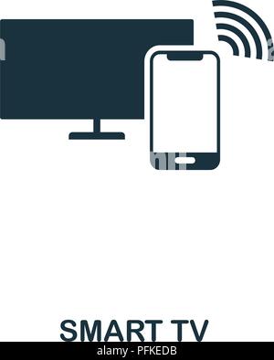 Smart Tv creative icon. Simple element illustration. Smart Tv concept symbol design from smart devices collection. Can be used for mobile and web desi Stock Vector