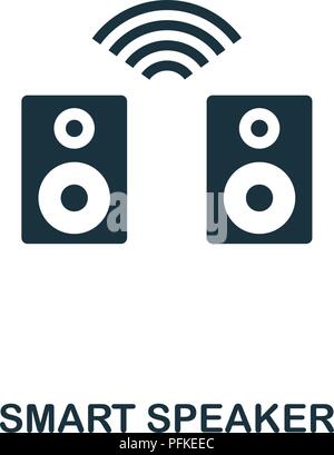Smart Speaker creative icon. Simple element illustration. Smart Speaker concept symbol design from smart devices collection. Can be used for mobile an Stock Vector