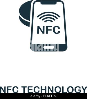 Nfc Technology creative icon. Simple element illustration. Nfc Technology concept symbol design from smart devices collection. Can be used for mobile  Stock Vector