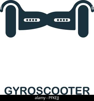 Gyroscooter creative icon. Simple element illustration. Gyroscooter concept symbol design from smart devices collection. Can be used for mobile and we Stock Vector