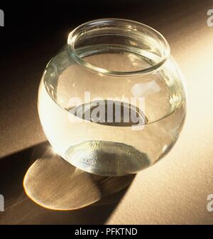 Goldfish bowl containing water, close-up Stock Photo