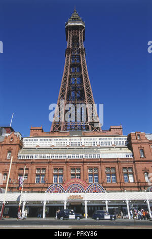 Great Britain, England, Blackpool, Blackpool Tower, low angle view Stock Photo