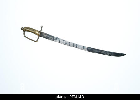 French sabre from the Napoleonic Wars, isolated on white background Stock Photo