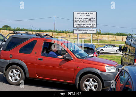 Park & ride facility, Whitby, North Yorkshire, England UK Stock Photo