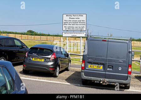 Park & ride facility, Whitby, North Yorkshire, England UK Stock Photo