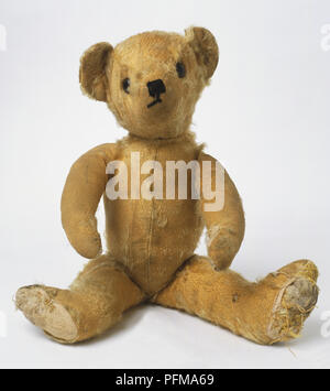 Dean s 1920s 50s Sitting 1950s mohair plush teddy bear with long limbs front view Stock Photo Alamy