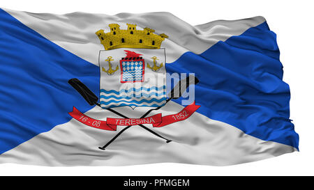 Teresina City Flag, Brasil, Isolated On White Background Stock Photo