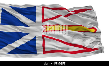 Newfoundland And Labrador City Flag, Canada, Isolated On White Background Stock Photo