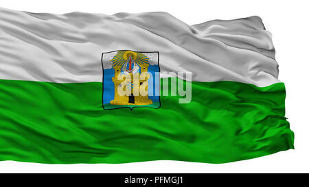 Medellin City Flag, Colombia, Isolated On White Background Stock Photo