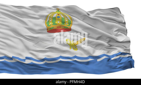 Astrakhan City Flag, Russia, Isolated On White Background Stock Photo