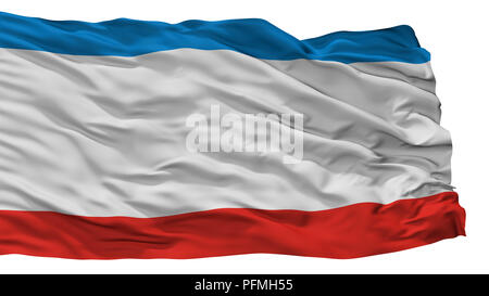Crimea City Flag, Ukraine, Isolated On White Background Stock Photo
