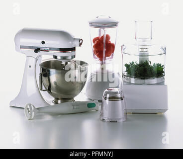 Electric mixer; Electric mixing wand; Spce mill; Blender; Food processor  Stock Photo - Alamy