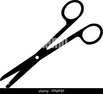 scissors tailor seamstress silhouette isolated on white background vector illustration Stock Vector
