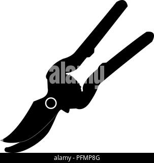 scissors garden silhouette isolated on white background vector illustration Stock Vector