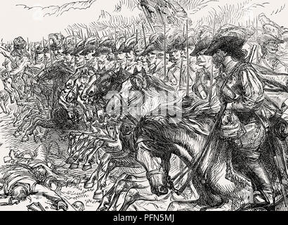 Scene from the Battle of Landen or Neerwinden, 29 July 1693, Nine Years ...