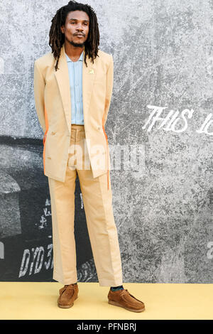 London, UK. 21st Aug, 2018. Sheldon Shepherd at UK PREMIERE OF YARDIE on Tuesday 21 August 2018 held at BFI Southbank, London. Pictured: Sheldon Shepherd. Credit: Julie Edwards/Alamy Live News Stock Photo