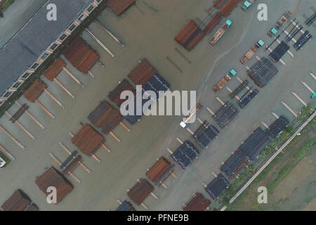 Dongying, Dongying, China. 22nd Aug, 2018. Dongying, CHINA-Aerial photography of Dongying City after typhoon in east China's Shandong Province. Credit: SIPA Asia/ZUMA Wire/Alamy Live News Stock Photo