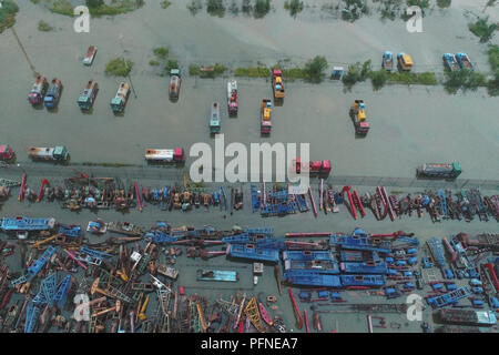 Dongying, Dongying, China. 22nd Aug, 2018. Dongying, CHINA-Aerial photography of Dongying City after typhoon in east China's Shandong Province. Credit: SIPA Asia/ZUMA Wire/Alamy Live News Stock Photo